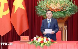 Thường trực Ban Bí thư Trần Cẩm Tú tiếp Đoàn cán bộ cấp cao Đảng Nhân dân Cách mạng Lào