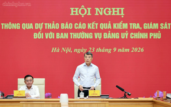 Thông qua dự thảo báo cáo kết quả kiểm tra, giám sát (đợt 3) đối với Ban Thường vụ Đảng ủy Chính phủ