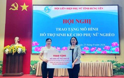 Hội LHPN tỉnh Hưng Yên trao hỗ trợ sinh kế cho 50 hộ gia đình phụ nữ nghèo