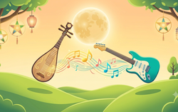 Tiếng tỳ bà 5 dây "trò chuyện" cùng guitar điện trong ca khúc "Trung thu"