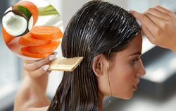 Làm dầu xả cà rốt và nước cốt dừa ngăn ngừa tóc rụng