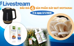 11h00 ngày 3/1: Livestream đấu giá 4 sản phẩm hấp dẫn gây quỹ Mottainai