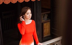 Người đẹp Miss Photo Chân Trân rạng rỡ cùng áo dài du Xuân