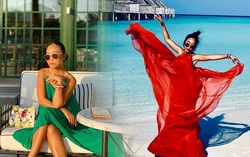 Học Đoan Trang diện váy lụa màu sắc, chị em sẽ luôn ngọt ngào và bay bổng