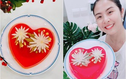 Hoa hậu Ngọc Hân lần đầu làm món ăn chơi đẹp như hoa, muốn cả thế giới khen mình