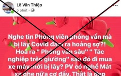Đề nghị xử lý tài khoản facebook Lê Văn Thiệp xúc phạm nữ phóng viên