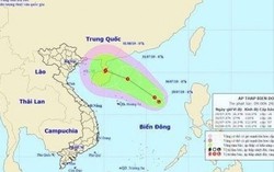 Áp thấp hình thành tại biển Đông có thể phát triển thành bão