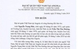 Hà Tĩnh: Hai lao động làm việc ở Angola bị cướp đâm tử vong