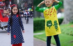 Áo dài cách tân cho bé diện Tết nhìn là thích