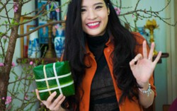 Hoa hậu Phan Hoàng Thu thích nhất được gói bánh chưng đón Tết