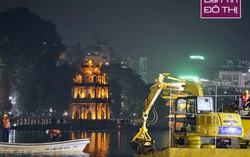 Nạo vét Hồ Gươm đón Tết Nguyên đán