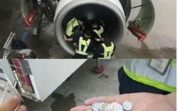 Cụ bà ném tiền xu vào động cơ máy bay để "cầu may"