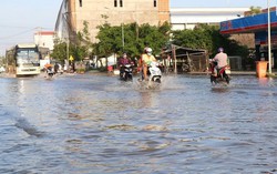 Triều cường dâng cao bất thường gây ngập úng nhiều nơi ở Bạc Liêu