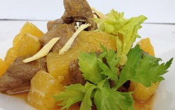 Sườn non nấu cam