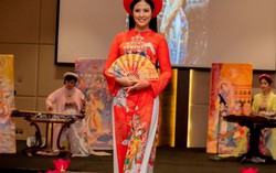 Hoa hậu Ngọc Hân trình diễn áo dài ở Ả-rập Xê-út