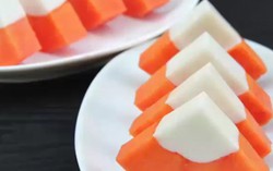 Thạch sữa dừa đu đủ thơm ngon, đẹp mắt