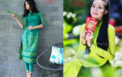 Miss Photo 2017: Duyên dáng áo dài phối màu Xanh lá
