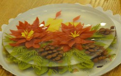 Làm thạch 3D hoa trạng nguyên, quả thông đón Noel