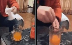 Rùng mình với thử nghiệm nước cam