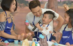 Diễn viên Mạnh Trường trổ tài làm bánh cùng vợ con
