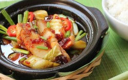 Heo quay kho cải chua kích thích vị giác