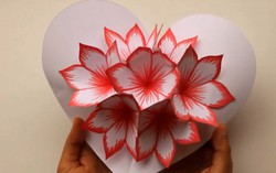 Làm thiệp hoa 3D đẹp lung linh tri ân thầy cô