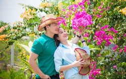 Vợ chồng Quốc Cơ - Hồng Phượng vui vẻ tình tứ ở ngoại ô
