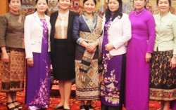 Hội LHPN Lào trao đổi hoạt động Hội tại Vĩnh Phúc