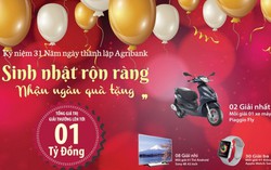 Agribank dành 6000 giải thưởng tổng trị giá 01 tỷ đồng tri ân đến khách hàng 