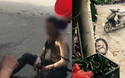 Vợ gào thét khi thấy chồng ngồi trên xe lăn bốc cháy