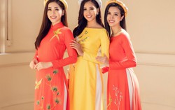 Hoa hậu Tiểu Vy, Phương Nga, Thúy An hóa nàng xuân rạng rỡ đón Tết