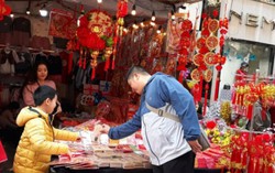 Đồ trang trí Tết giá rẻ ngập tràn phố phường 
