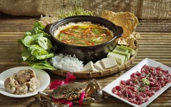 Ngọt mát lẩu riêu cua bắp bò