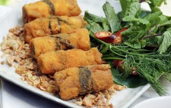 Cá cuộn rong biển chiên giòn