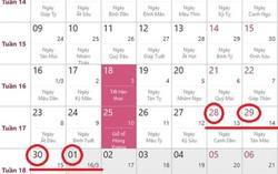 Nghỉ 4 ngày liên tục dịp lễ 30/4 và 1/5/2018