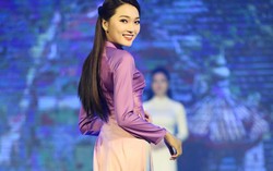 Người đẹp ảnh Ngọc Nữ rạng ngời diễn áo dài
