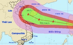 Bão số 7 chuyển hướng ra miền Bắc
