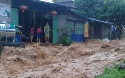 Hoà Bình: 11 người dân thoát chết khi lũ cuốn trôi nhà
