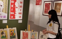 Trải nghiệm in tranh khắc gỗ về Bác Hồ 