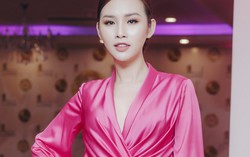 Á hậu Thanh Trang hồng rực với thiết kế của Lê Thanh Hòa 