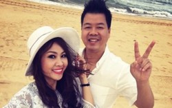 Ca sĩ Đăng Dương xì-tin bên bà xã