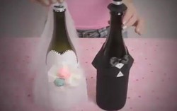 Cô dâu, chú rể dễ thương từ vỏ chai