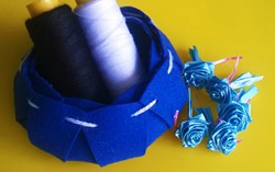 Tự chế rổ đựng kim chỉ xinh xắn