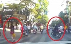 Chàng trai bỏ rơi bạn gái khi tạt đầu ô tô