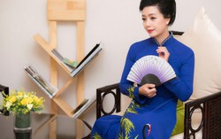 Nghệ sĩ Chiều Xuân đằm thắm trong tà áo dài ở tuổi 50