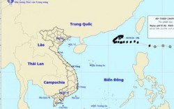 Xuất hiện vùng áp thấp mới trên khu vực Bắc Biển Đông