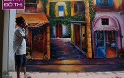 Vẽ tranh 3D tạo không gian cho con ngõ hẹp ở Hà Nội