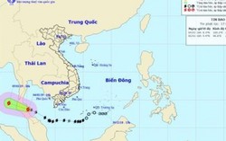 Bão số 1 đã mạnh lên cấp 9, giật cấp 12, cách đảo Thổ Chu 330km