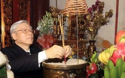 Tổng Bí thư dâng hương tưởng nhớ Vua Hùng
