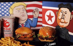 Muôn kiểu khuyến mại ăn theo tên gọi của 2 ông Trump – Kim